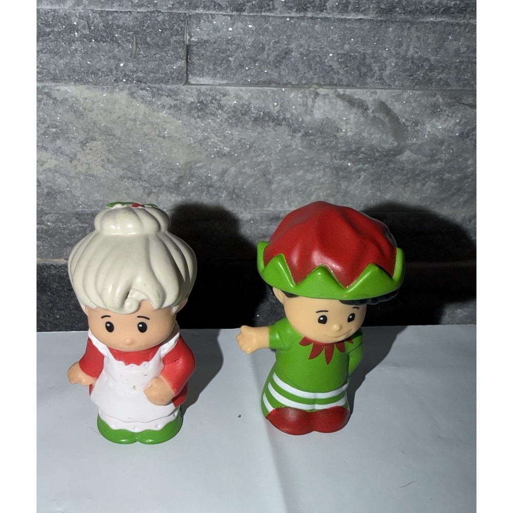Fisher Price Little People Holiday Christmas Mrs. Claus & Elf 2009